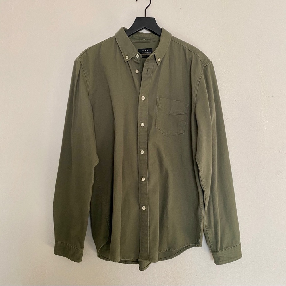 Army Green Button Up Shirt